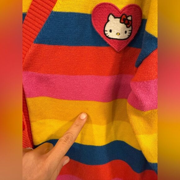 ModCloth x Hello Kitty Cardigan | Cute Striped Knit Sweater - Picture 7 of 7